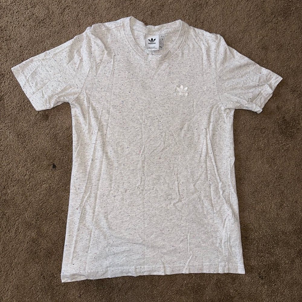 NWOT mens adidas rainbow speckle gray tshirt!